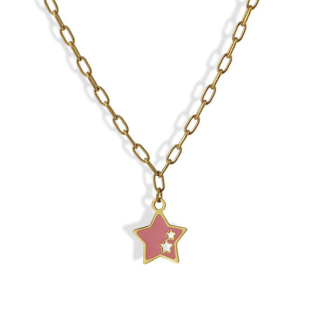Collar estrella rosa Anartxy