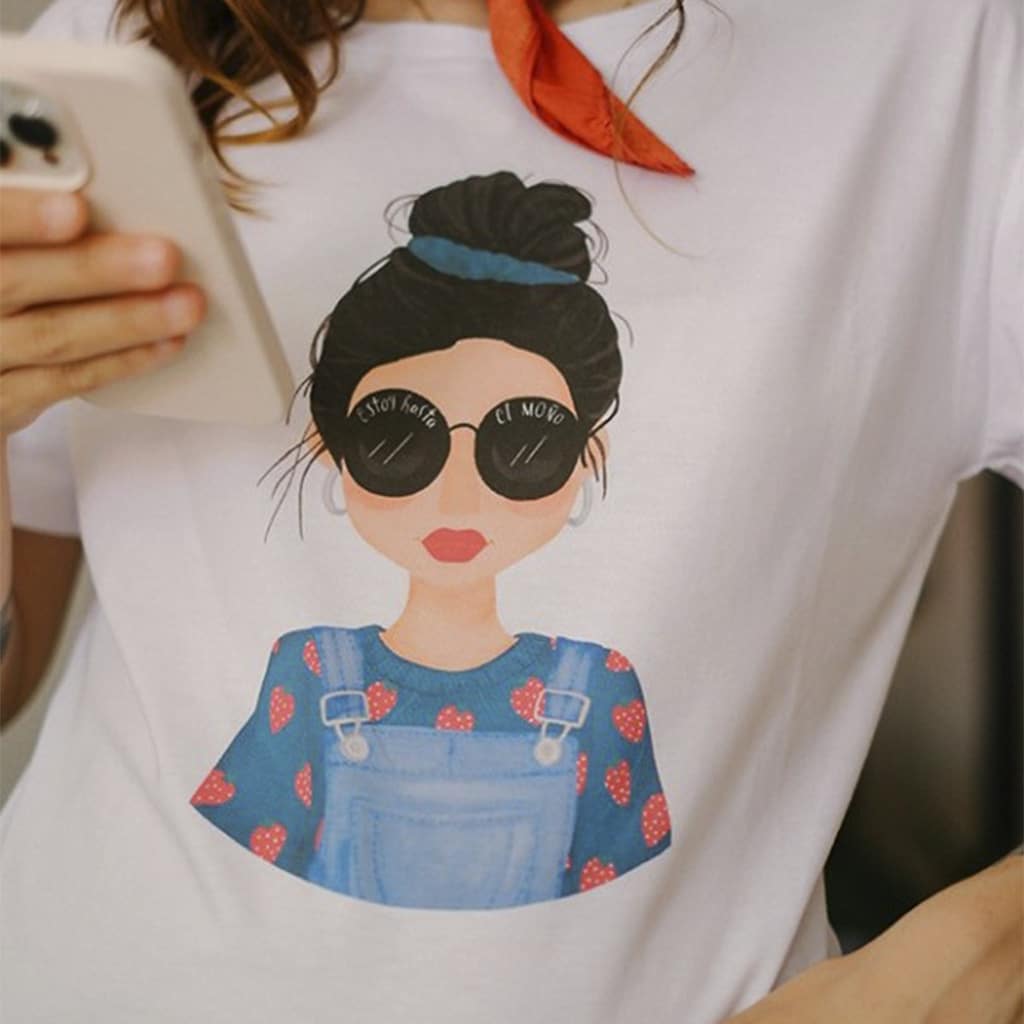 Camiseta Offset Collage Estoy hasta el moño cuentas creativas